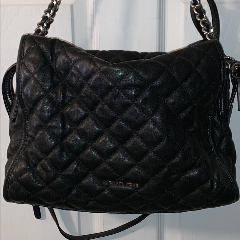 Black leather Michael kors bag
